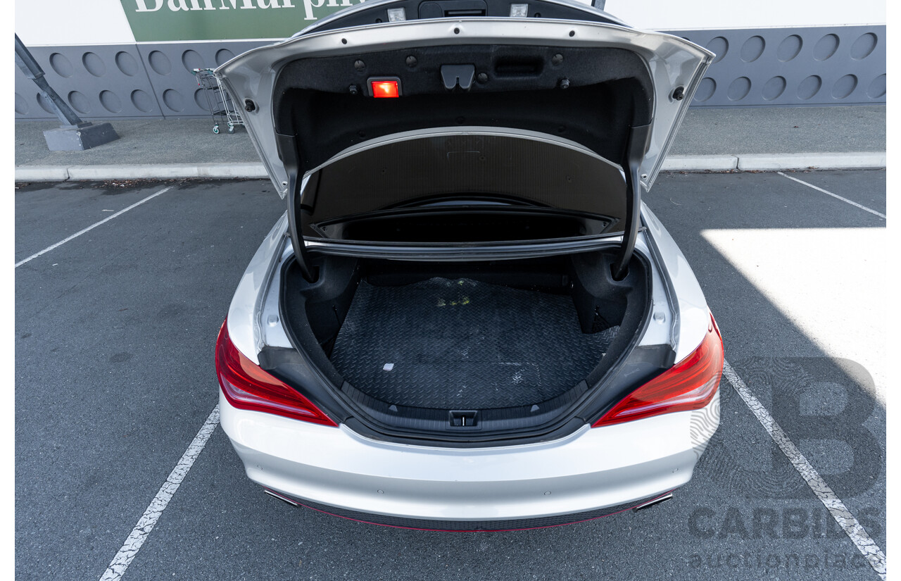 01/2015 Mercedes Benz CLA250 Sport 4matic (AWD) 117 MY15 4d Coupe Polar Silver Metallic Turbo 2.0L