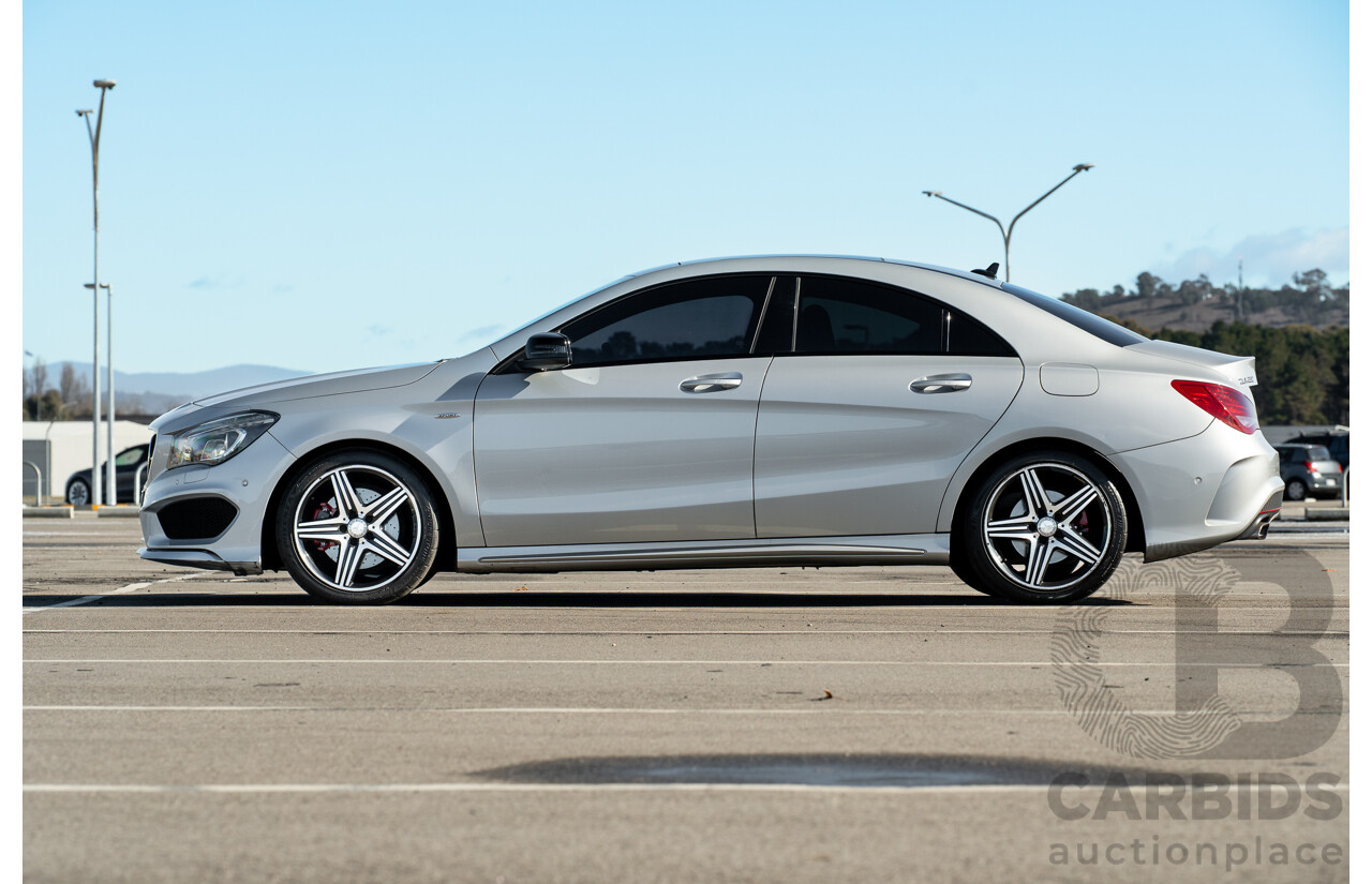 01/2015 Mercedes Benz CLA250 Sport 4matic (AWD) 117 MY15 4d Coupe Polar Silver Metallic Turbo 2.0L