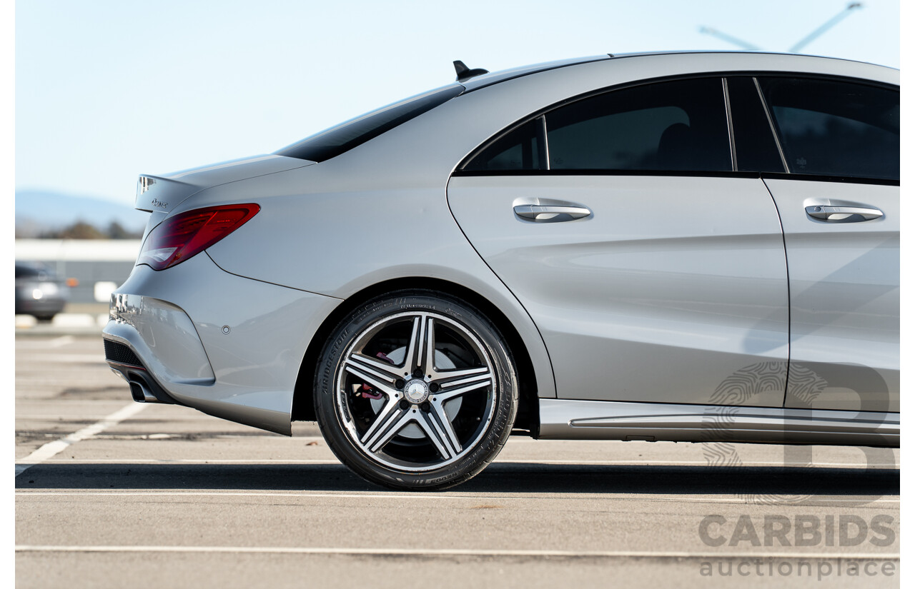 01/2015 Mercedes Benz CLA250 Sport 4matic (AWD) 117 MY15 4d Coupe Polar Silver Metallic Turbo 2.0L