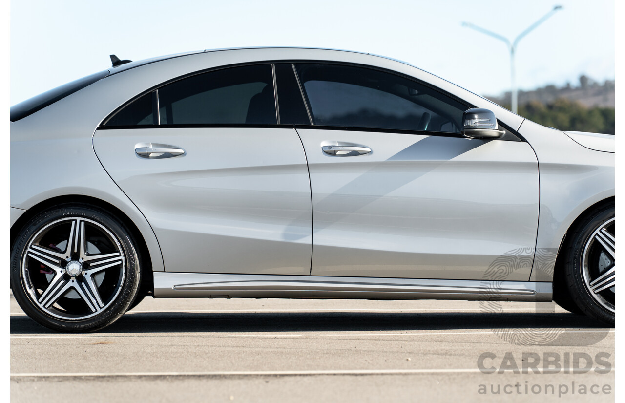 01/2015 Mercedes Benz CLA250 Sport 4matic (AWD) 117 MY15 4d Coupe Polar Silver Metallic Turbo 2.0L