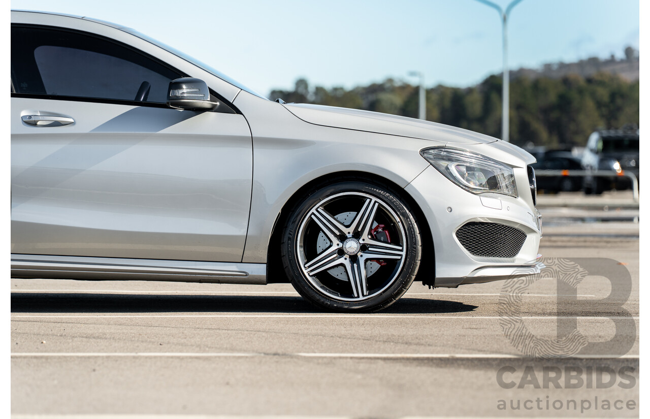 01/2015 Mercedes Benz CLA250 Sport 4matic (AWD) 117 MY15 4d Coupe Polar Silver Metallic Turbo 2.0L