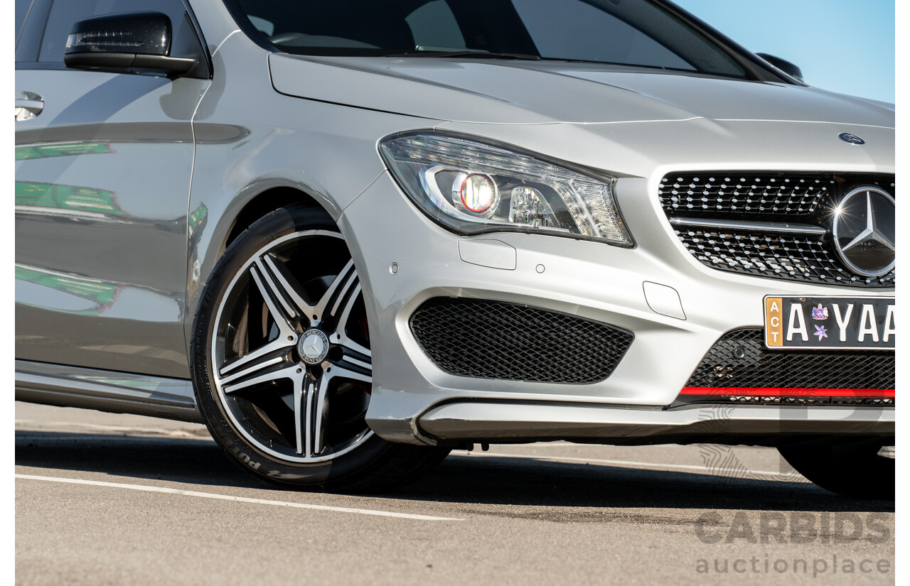 01/2015 Mercedes Benz CLA250 Sport 4matic (AWD) 117 MY15 4d Coupe Polar Silver Metallic Turbo 2.0L