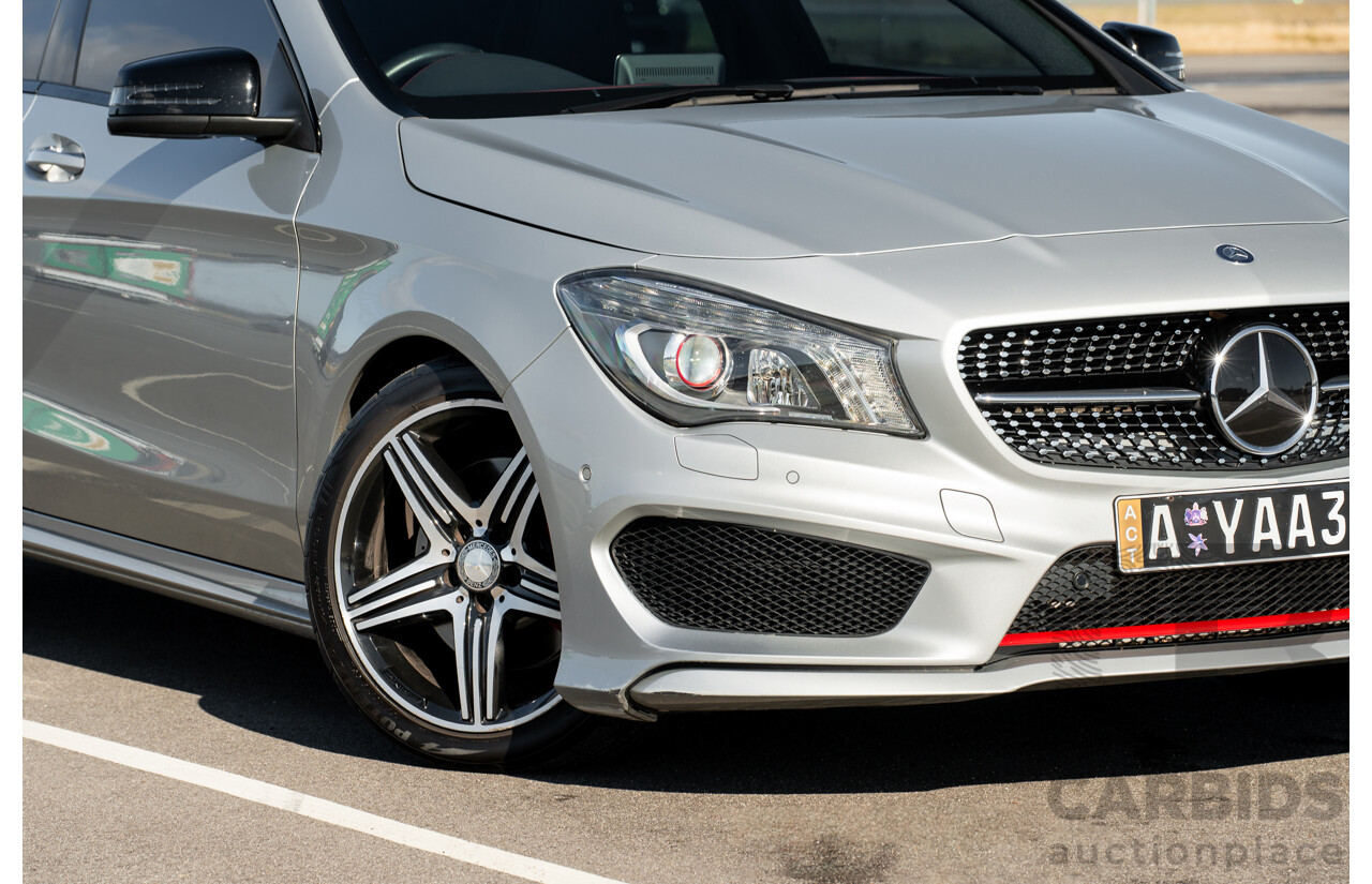01/2015 Mercedes Benz CLA250 Sport 4matic (AWD) 117 MY15 4d Coupe Polar Silver Metallic Turbo 2.0L