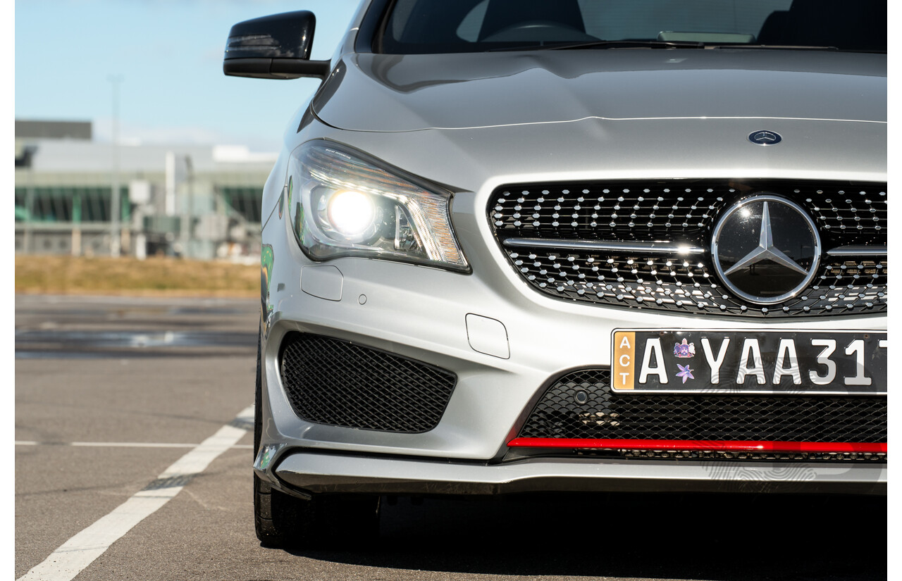 01/2015 Mercedes Benz CLA250 Sport 4matic (AWD) 117 MY15 4d Coupe Polar Silver Metallic Turbo 2.0L