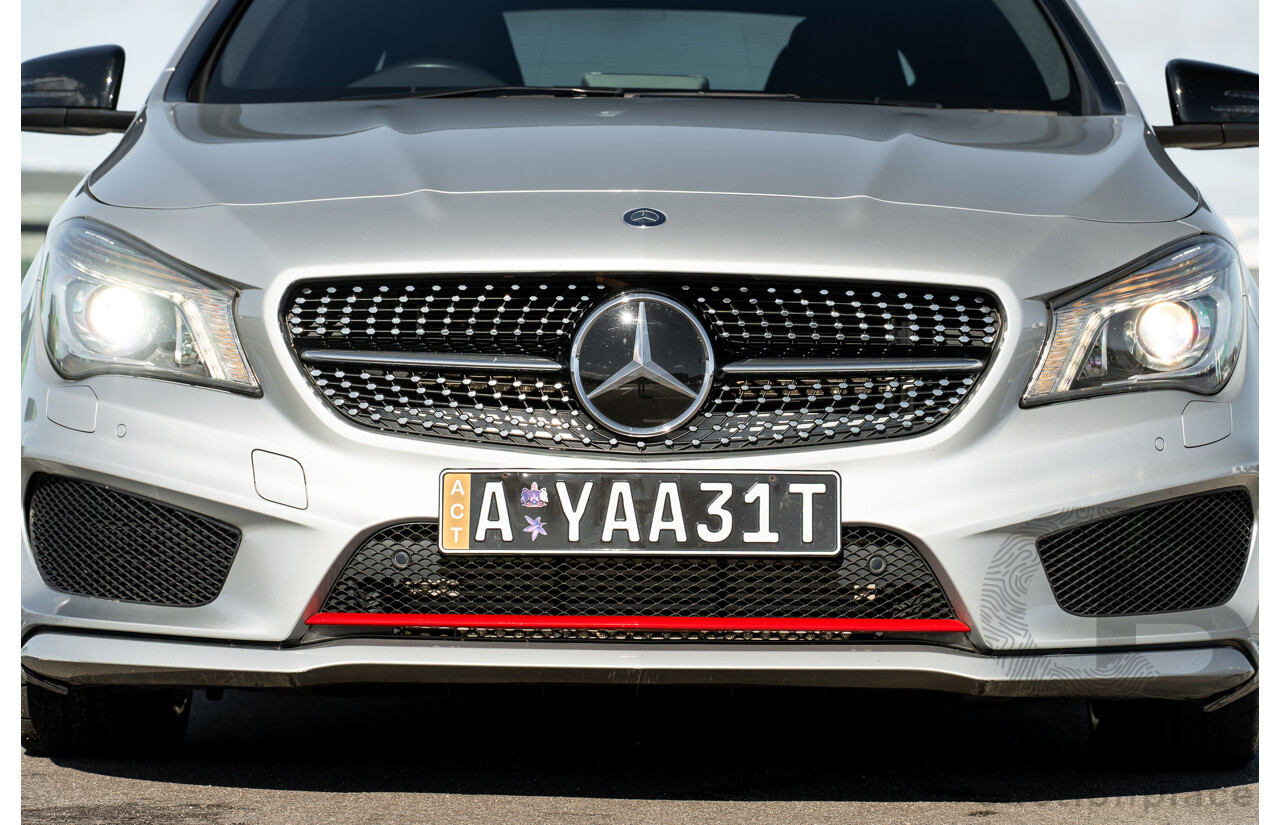 01/2015 Mercedes Benz CLA250 Sport 4matic (AWD) 117 MY15 4d Coupe Polar Silver Metallic Turbo 2.0L