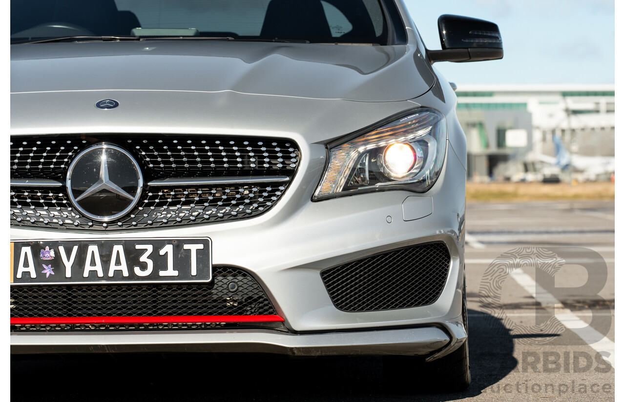 01/2015 Mercedes Benz CLA250 Sport 4matic (AWD) 117 MY15 4d Coupe Polar Silver Metallic Turbo 2.0L