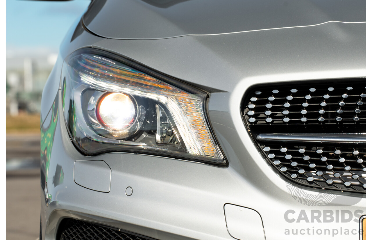 01/2015 Mercedes Benz CLA250 Sport 4matic (AWD) 117 MY15 4d Coupe Polar Silver Metallic Turbo 2.0L