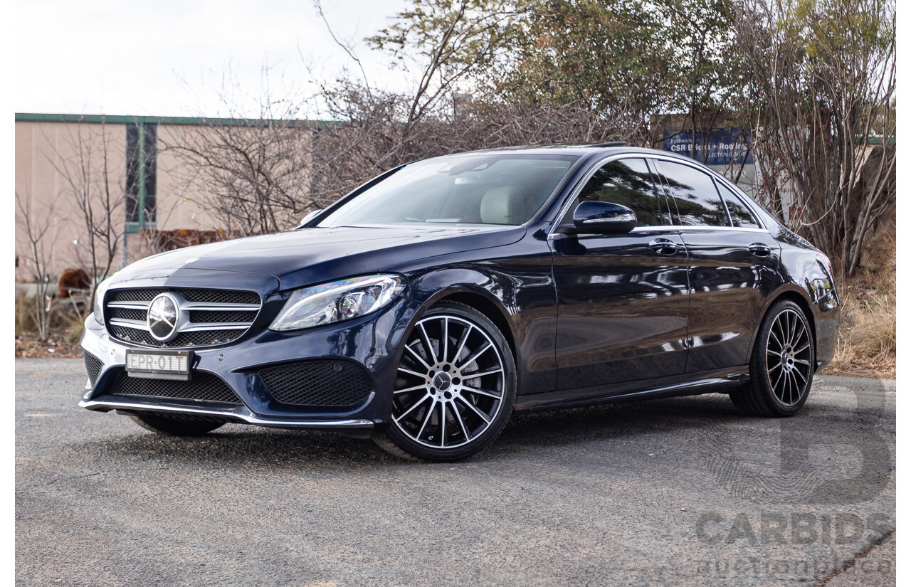 1/2015 Mercedes Benz C250 AMG Line W205 4d Sedan Cavansite Blue Metallic Turbo 2.0L