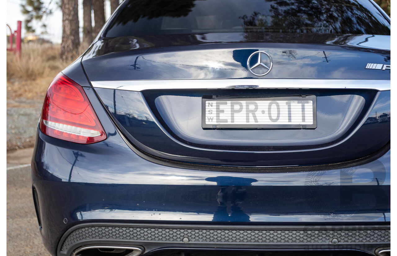 1/2015 Mercedes Benz C250 AMG Line W205 4d Sedan Cavansite Blue Metallic Turbo 2.0L