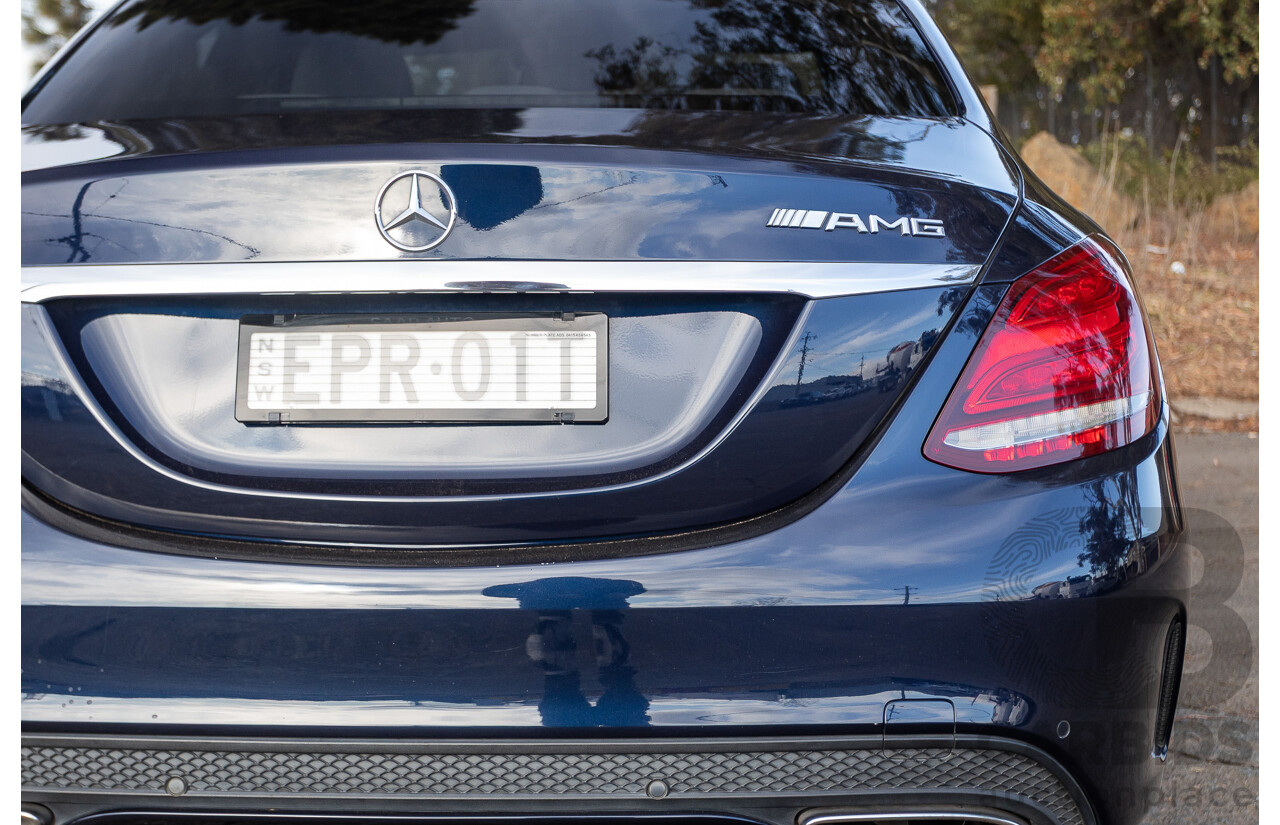 1/2015 Mercedes Benz C250 AMG Line W205 4d Sedan Cavansite Blue Metallic Turbo 2.0L