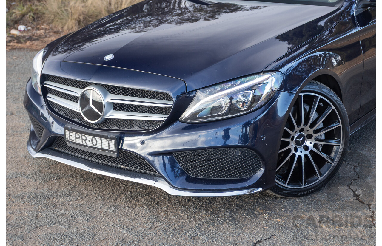 1/2015 Mercedes Benz C250 AMG Line W205 4d Sedan Cavansite Blue Metallic Turbo 2.0L