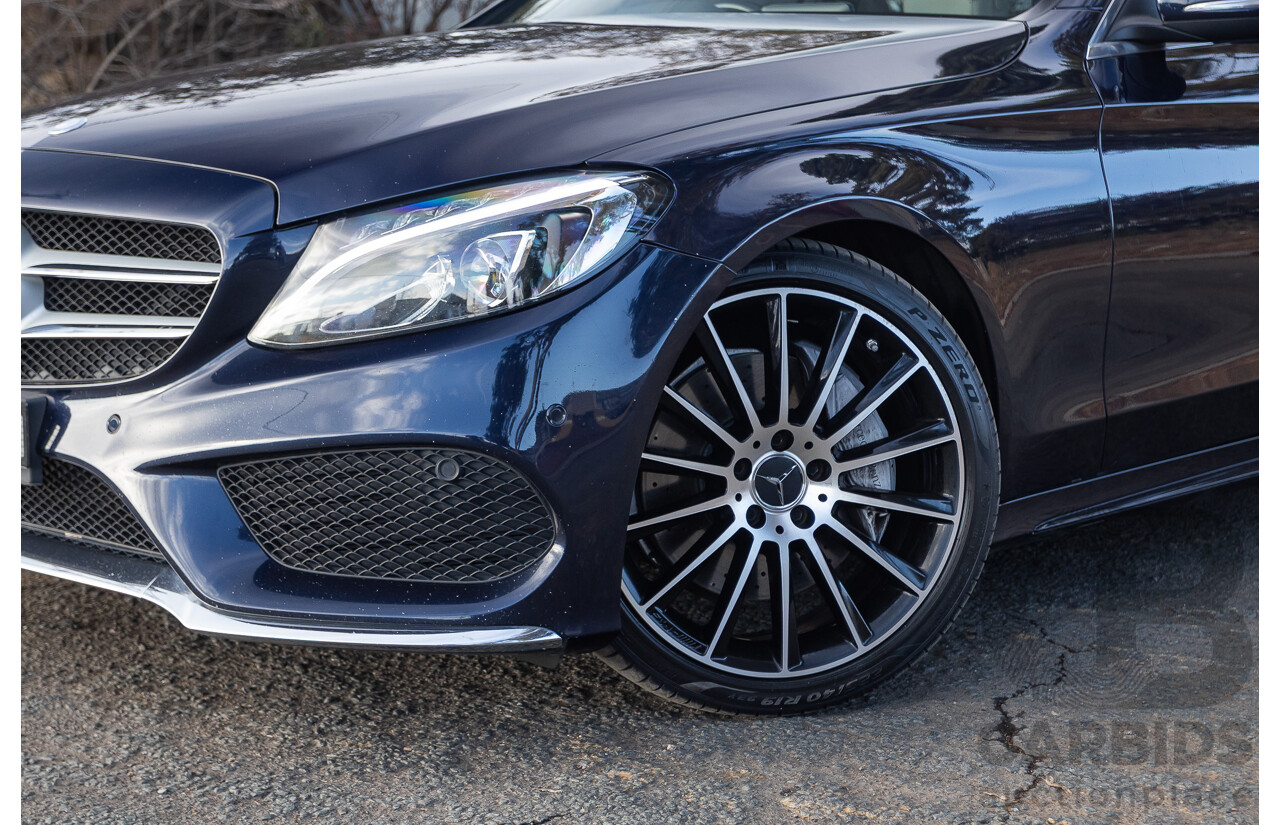 1/2015 Mercedes Benz C250 AMG Line W205 4d Sedan Cavansite Blue Metallic Turbo 2.0L