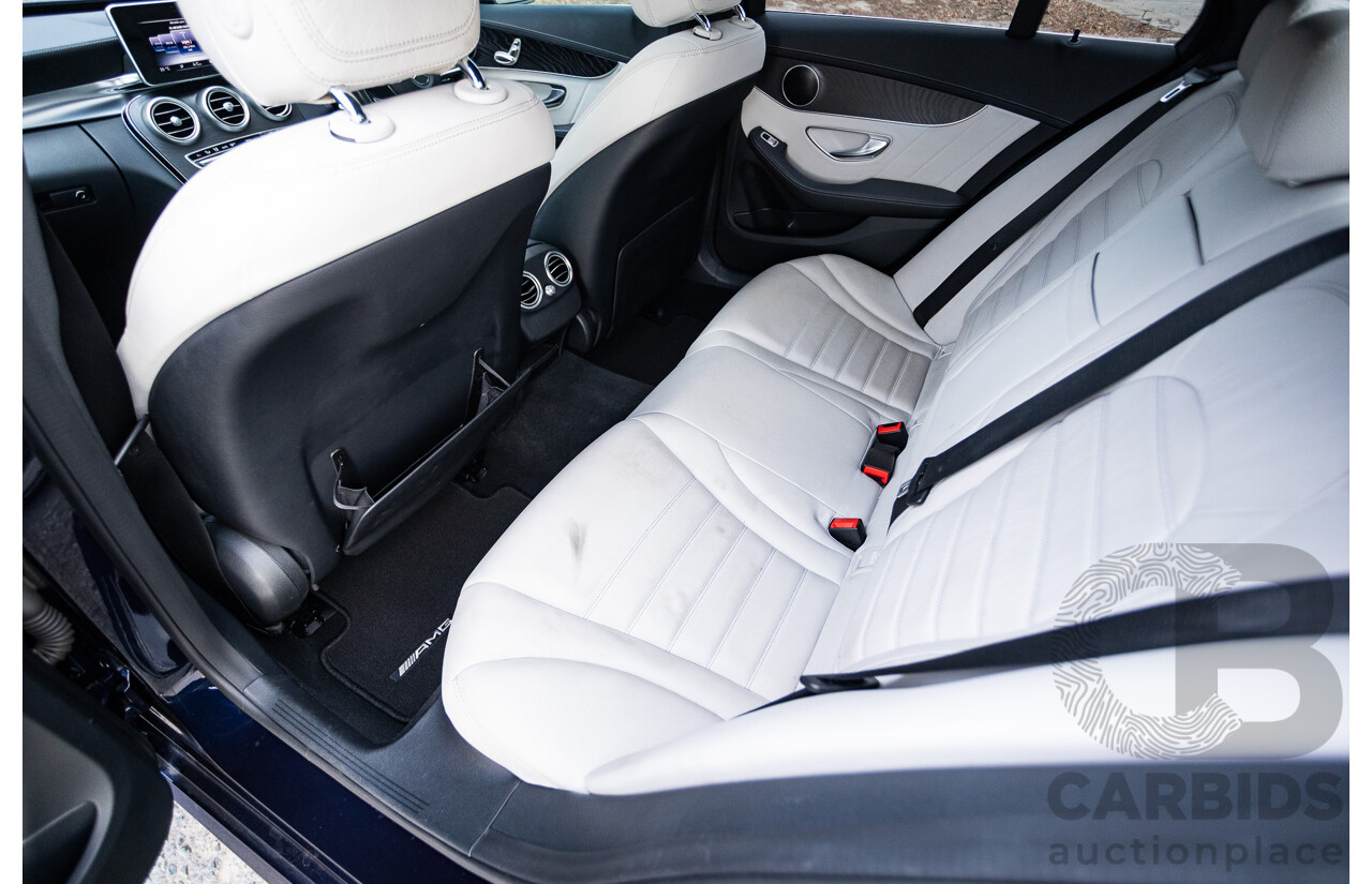 1/2015 Mercedes Benz C250 AMG Line W205 4d Sedan Cavansite Blue Metallic Turbo 2.0L