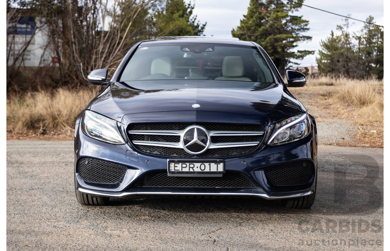 1/2015 Mercedes Benz C250 AMG Line W205 4d Sedan Cavansite Blue Metallic Turbo 2.0L