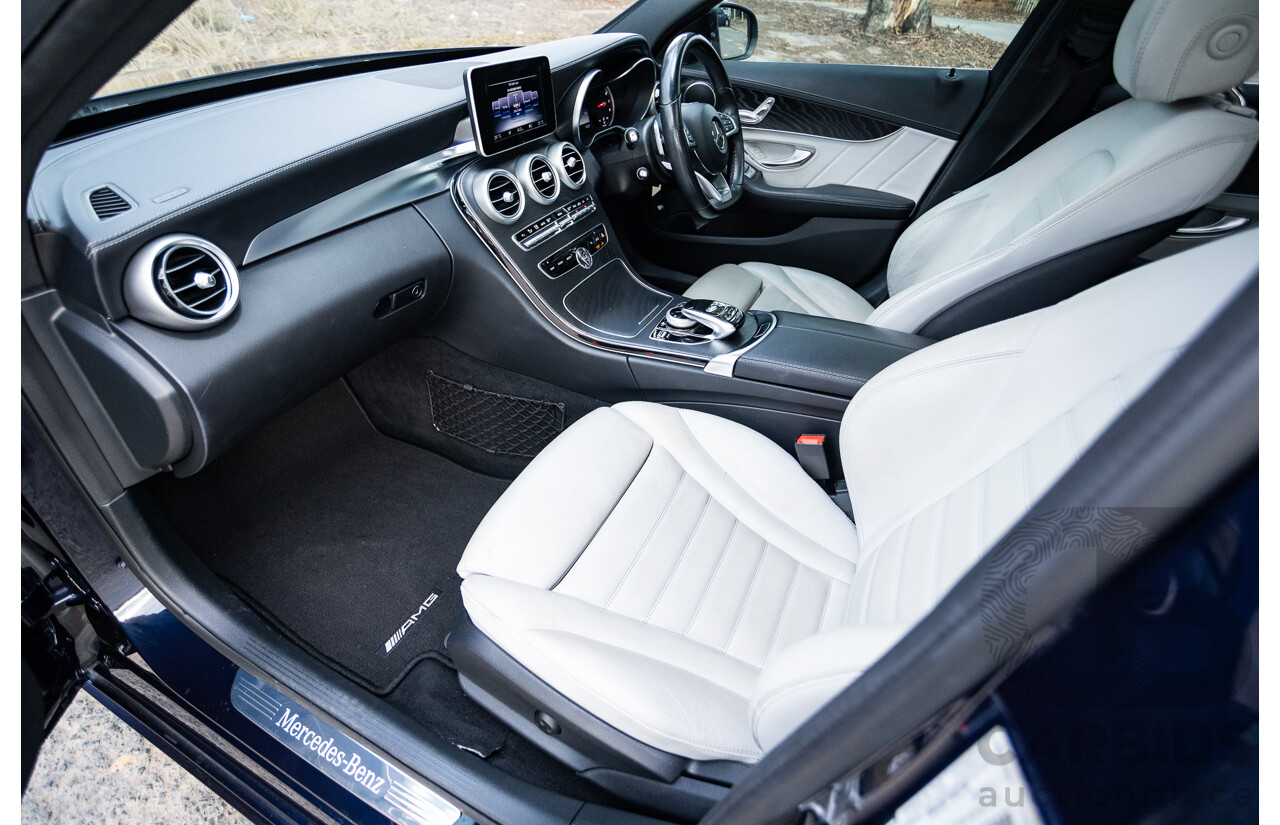 1/2015 Mercedes Benz C250 AMG Line W205 4d Sedan Cavansite Blue Metallic Turbo 2.0L