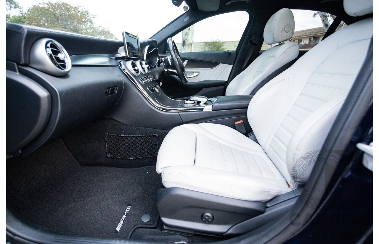 1/2015 Mercedes Benz C250 AMG Line W205 4d Sedan Cavansite Blue Metallic Turbo 2.0L