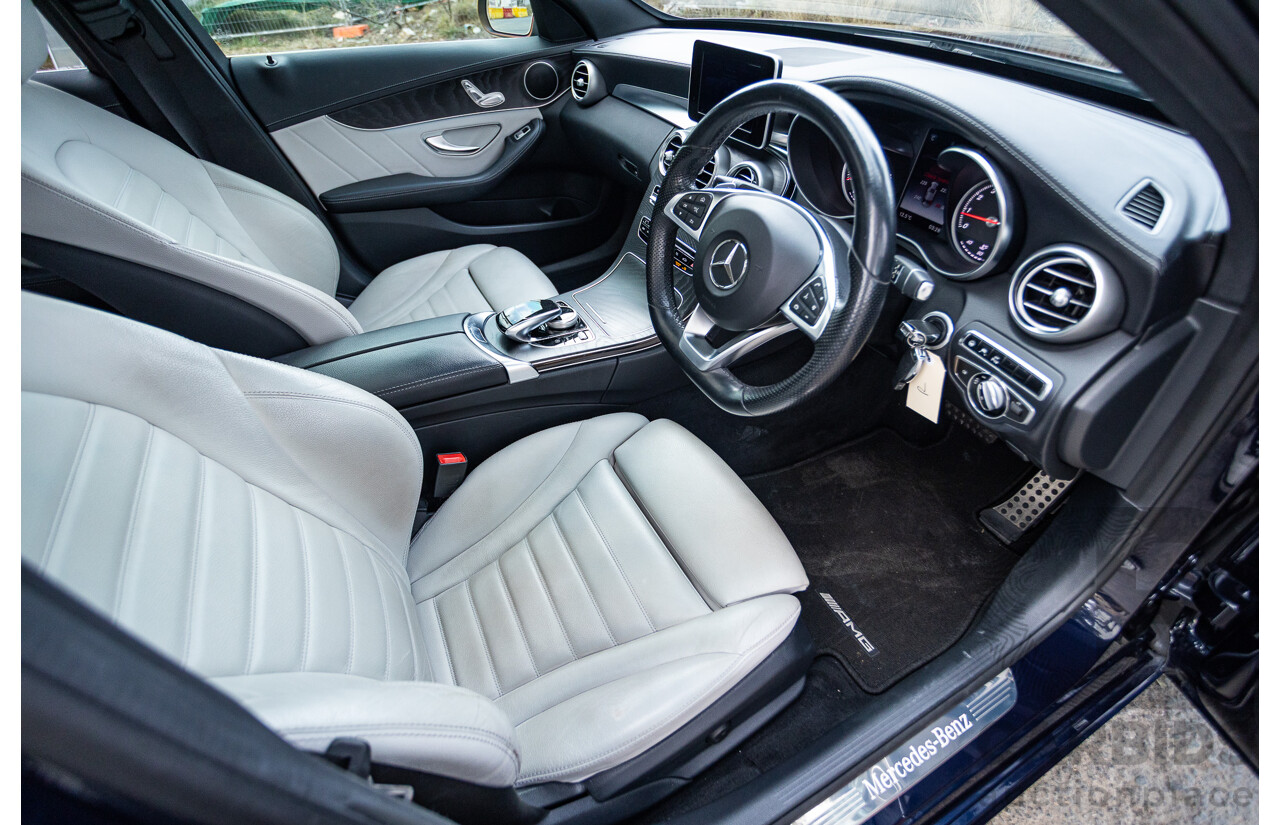 1/2015 Mercedes Benz C250 AMG Line W205 4d Sedan Cavansite Blue Metallic Turbo 2.0L