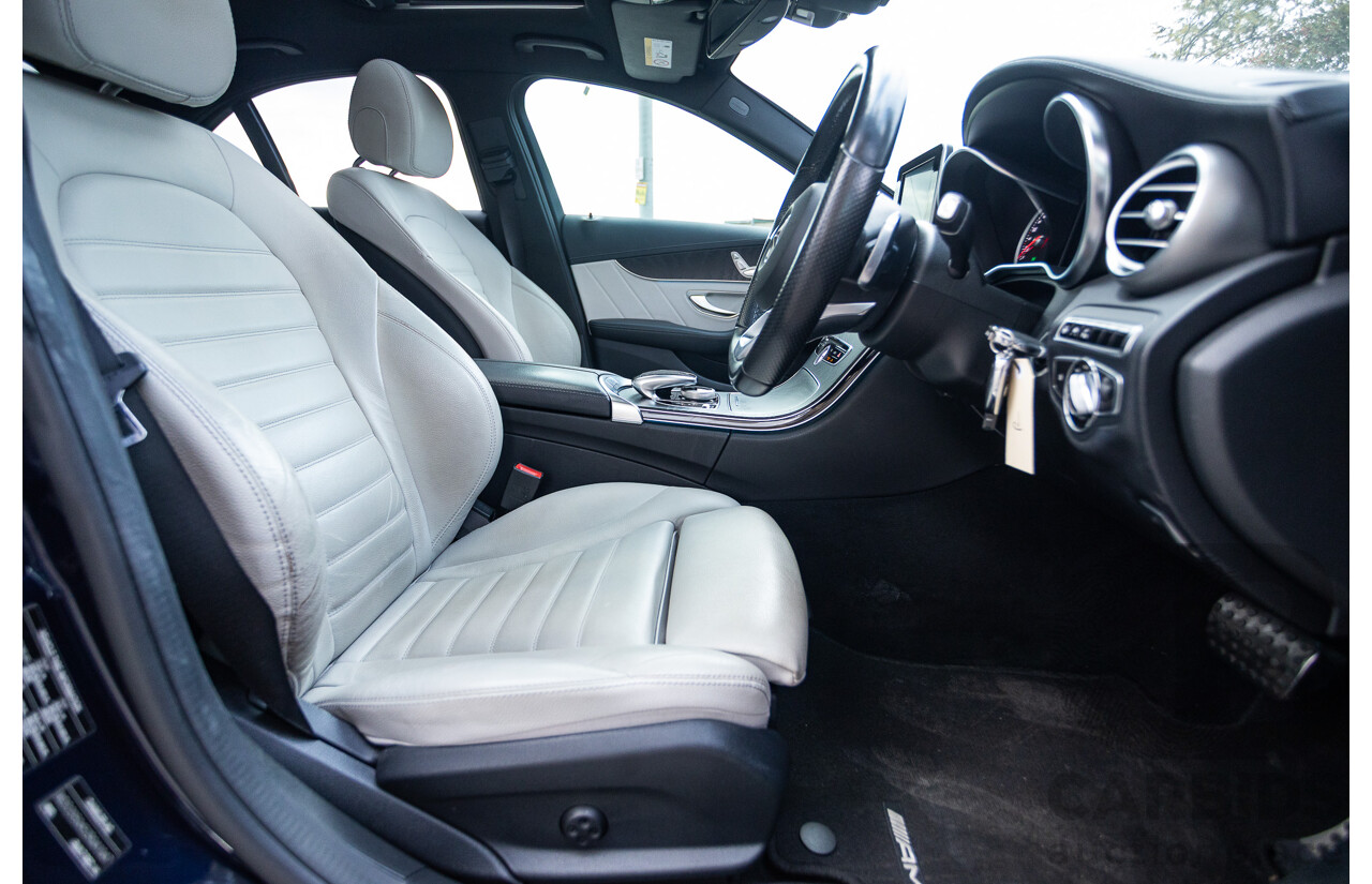 1/2015 Mercedes Benz C250 AMG Line W205 4d Sedan Cavansite Blue Metallic Turbo 2.0L