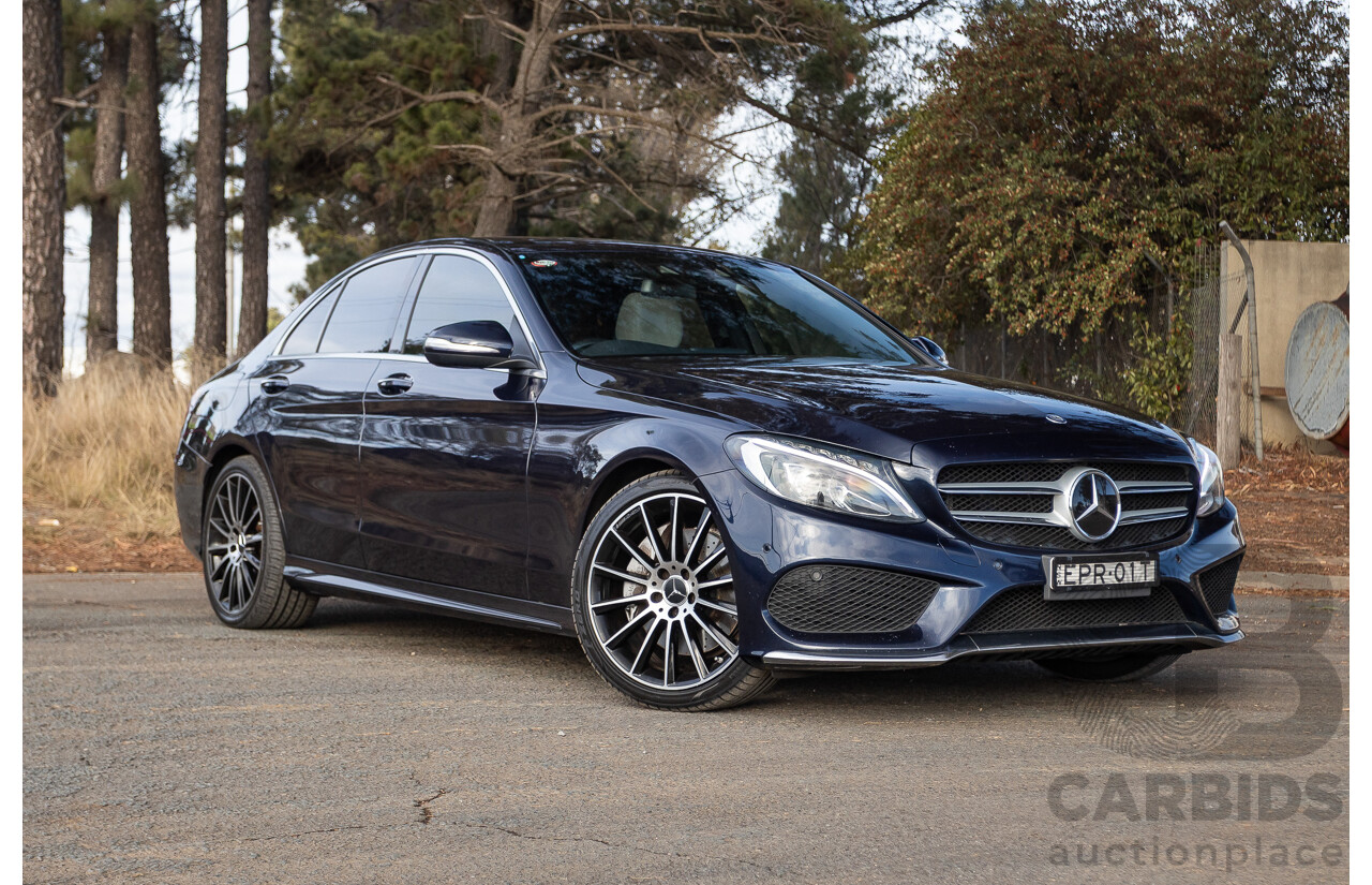 1/2015 Mercedes Benz C250 AMG Line W205 4d Sedan Cavansite Blue Metallic Turbo 2.0L