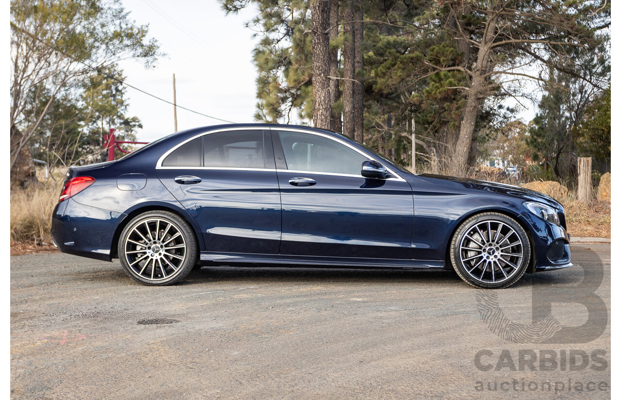 1/2015 Mercedes Benz C250 AMG Line W205 4d Sedan Cavansite Blue Metallic Turbo 2.0L