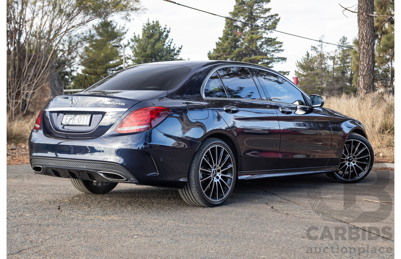 1/2015 Mercedes Benz C250 AMG Line W205 4d Sedan Cavansite Blue Metallic Turbo 2.0L