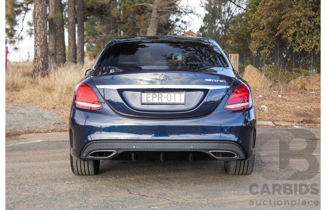 1/2015 Mercedes Benz C250 AMG Line W205 4d Sedan Cavansite Blue Metallic Turbo 2.0L