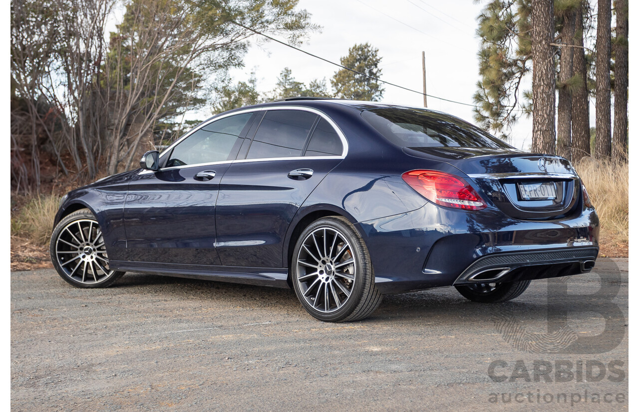 1/2015 Mercedes Benz C250 AMG Line W205 4d Sedan Cavansite Blue Metallic Turbo 2.0L