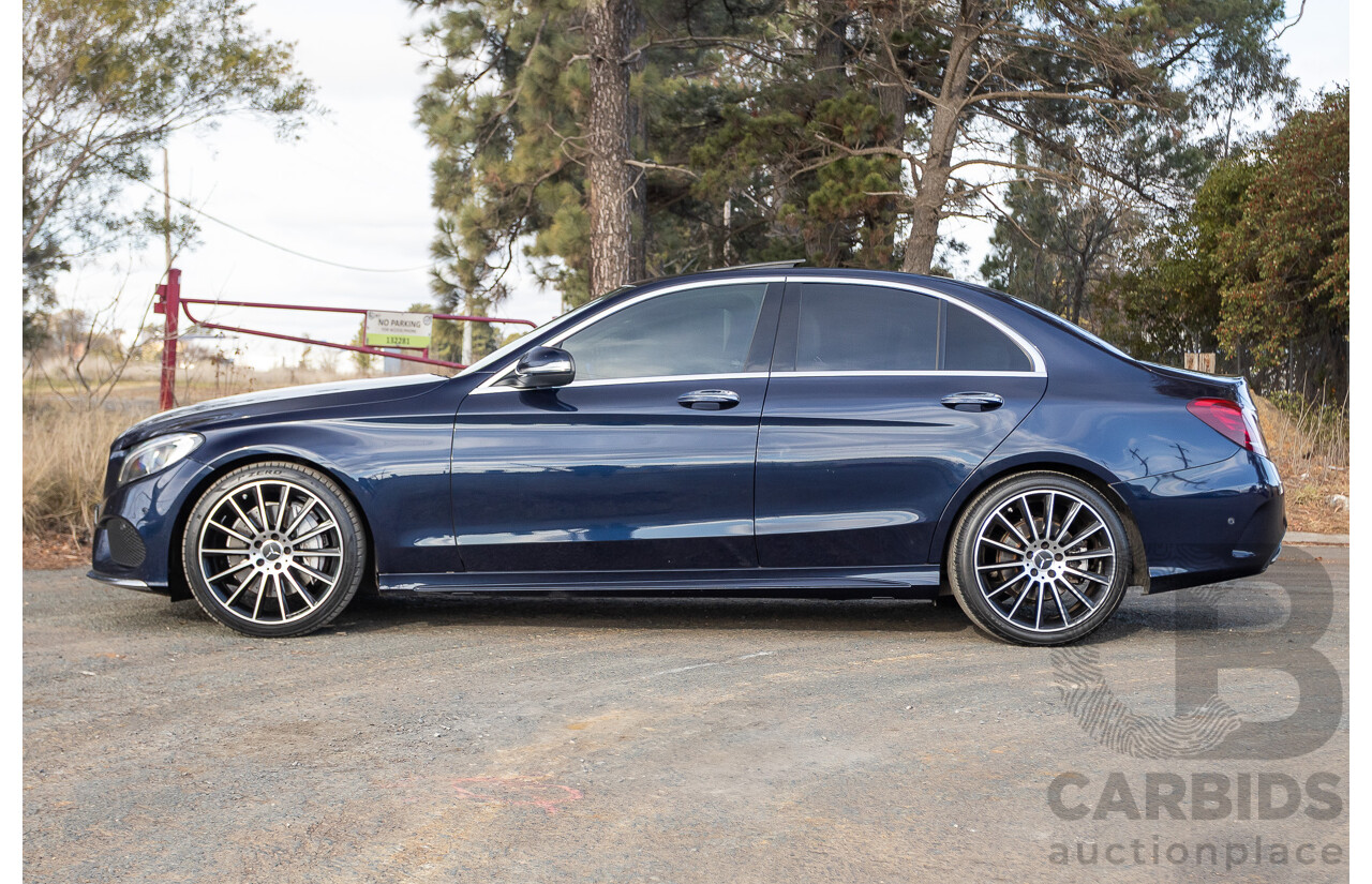 1/2015 Mercedes Benz C250 AMG Line W205 4d Sedan Cavansite Blue Metallic Turbo 2.0L