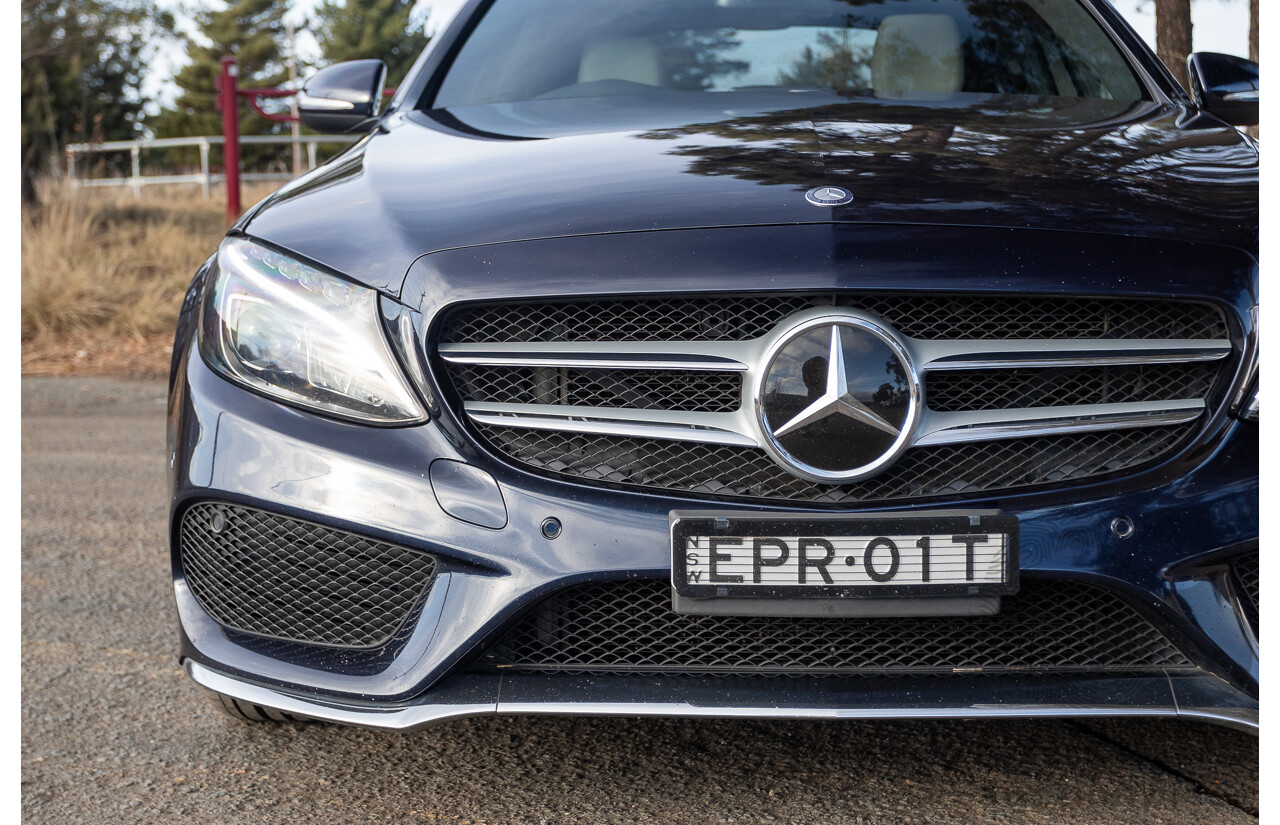 1/2015 Mercedes Benz C250 AMG Line W205 4d Sedan Cavansite Blue Metallic Turbo 2.0L