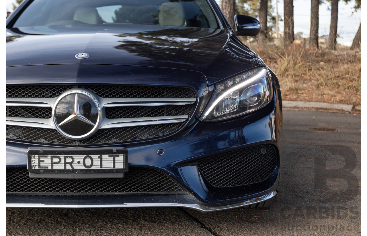 1/2015 Mercedes Benz C250 AMG Line W205 4d Sedan Cavansite Blue Metallic Turbo 2.0L