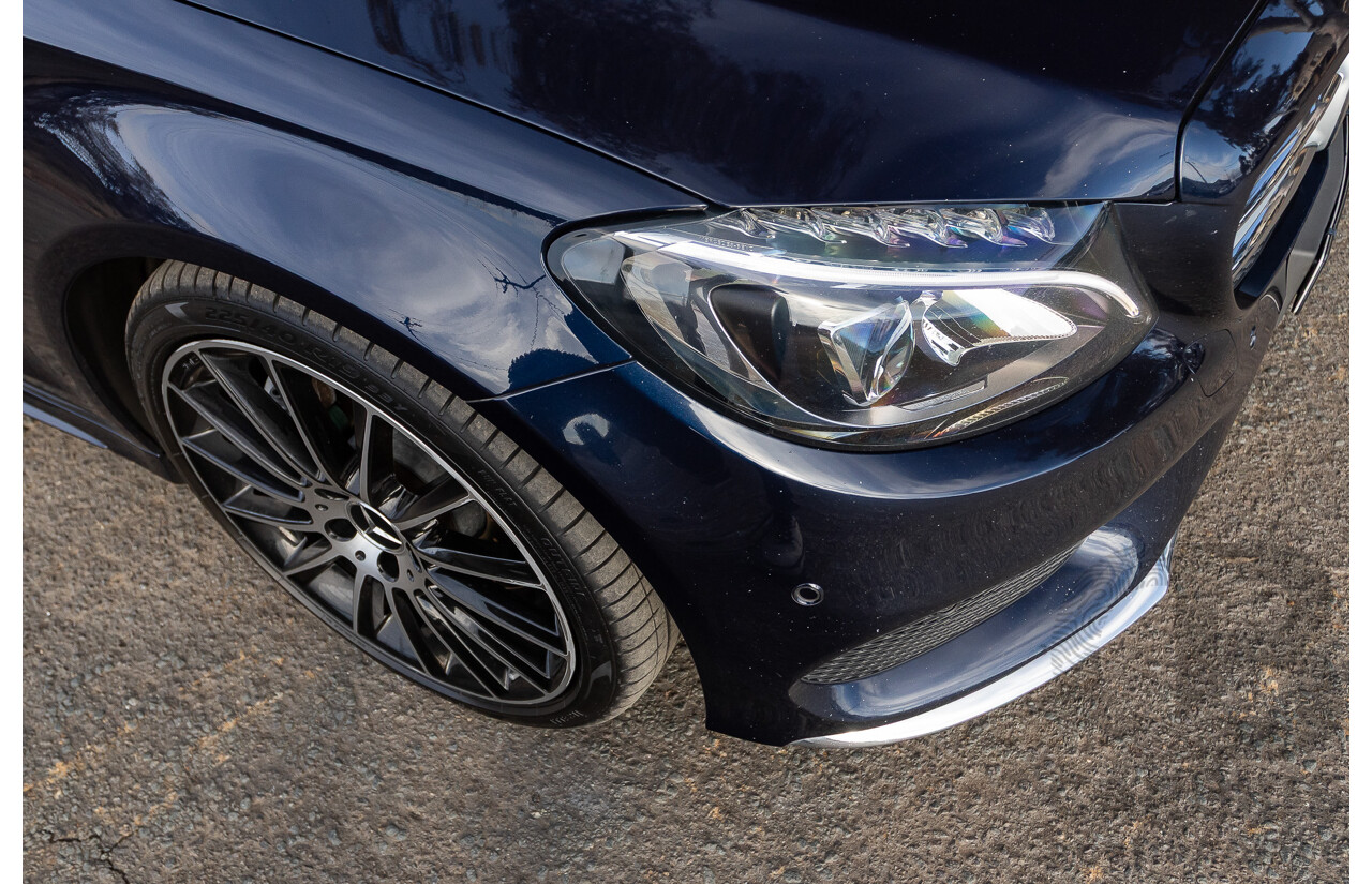 1/2015 Mercedes Benz C250 AMG Line W205 4d Sedan Cavansite Blue Metallic Turbo 2.0L