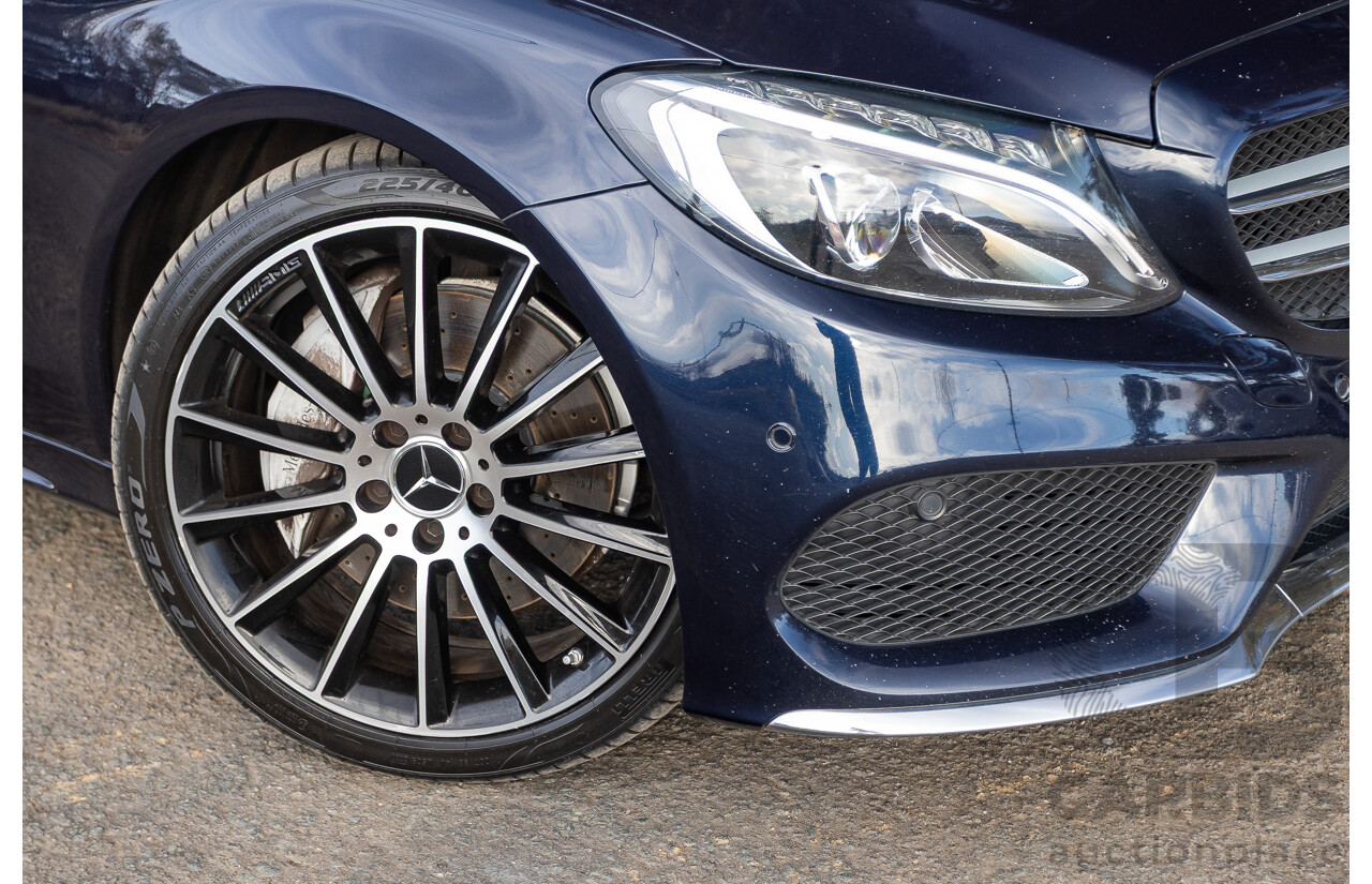 1/2015 Mercedes Benz C250 AMG Line W205 4d Sedan Cavansite Blue Metallic Turbo 2.0L