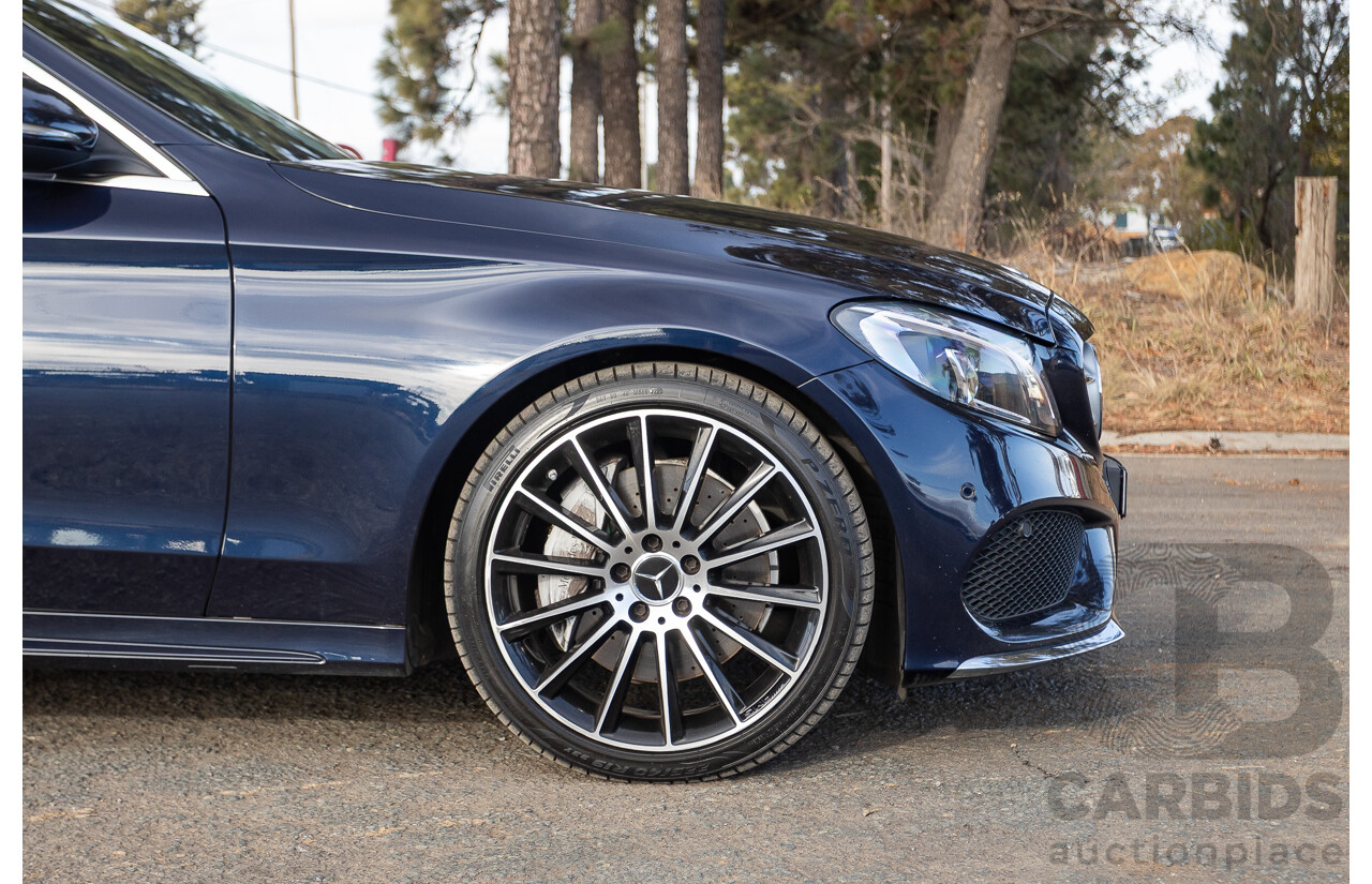 1/2015 Mercedes Benz C250 AMG Line W205 4d Sedan Cavansite Blue Metallic Turbo 2.0L