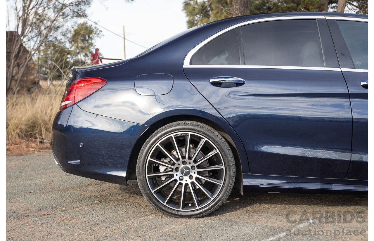 1/2015 Mercedes Benz C250 AMG Line W205 4d Sedan Cavansite Blue Metallic Turbo 2.0L