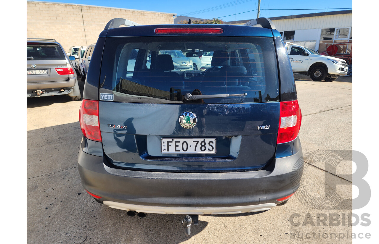 3/2012 Skoda Yeti 112 TSI (4x4) 5L 4d Wagon Blue 1.8L