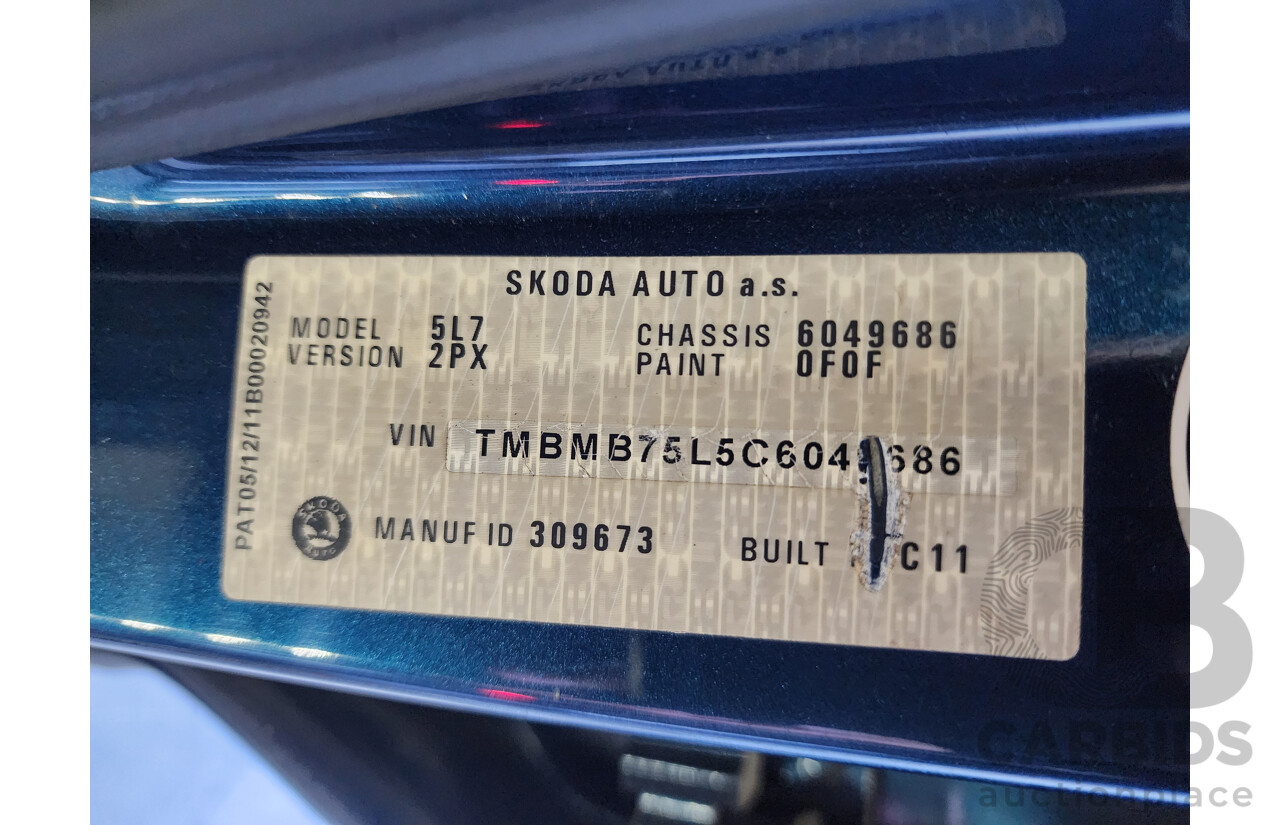 3/2012 Skoda Yeti 112 TSI (4x4) 5L 4d Wagon Blue 1.8L