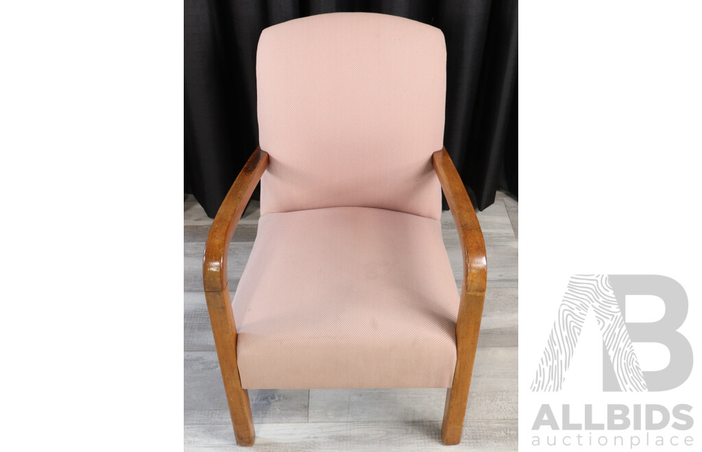 Modern Plywood Curved Arm Lounge Chair