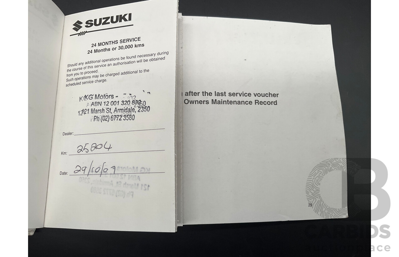 10/2005 Suzuki Liana 4d Sedan Superior White 1.8L