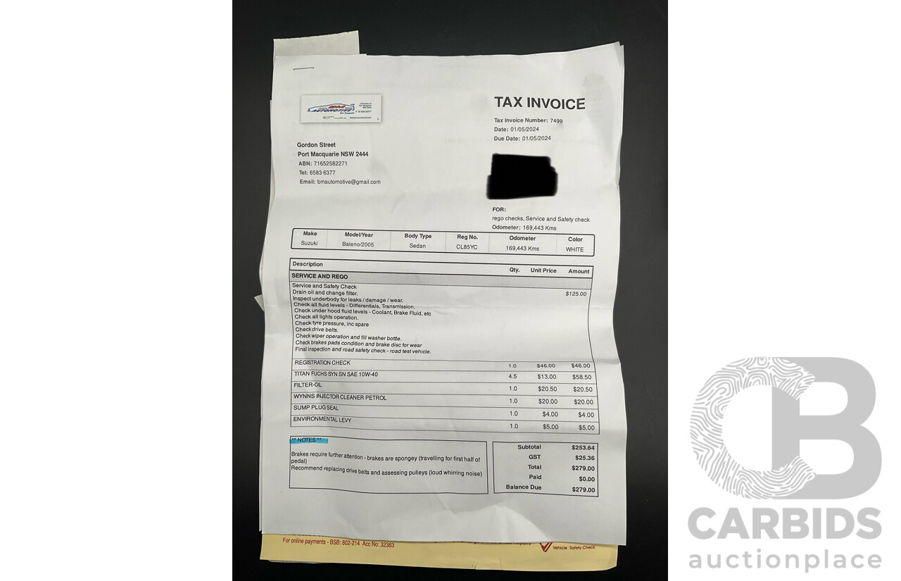 10/2005 Suzuki Liana 4d Sedan Superior White 1.8L