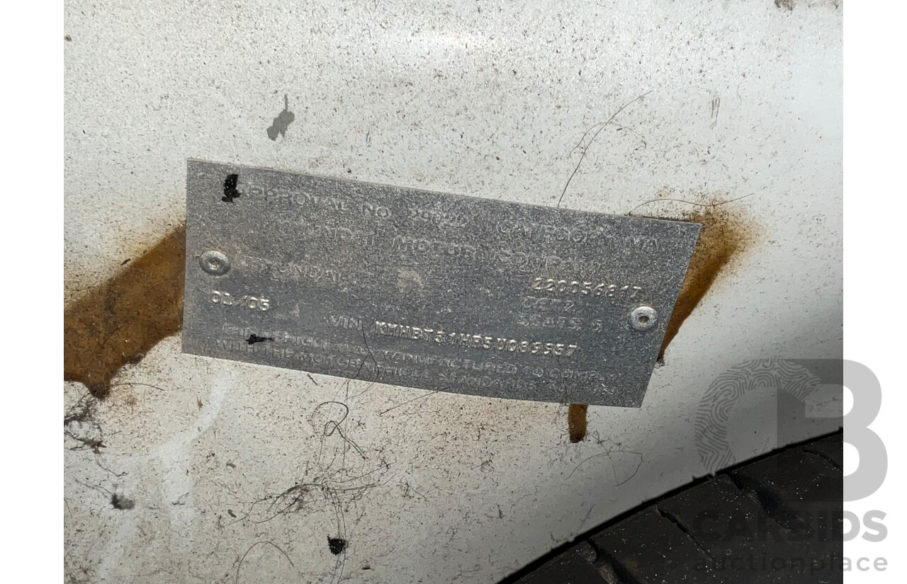 1/2005 Hyundai Getz XL TB 3d Hatchback Noble White 1.3L