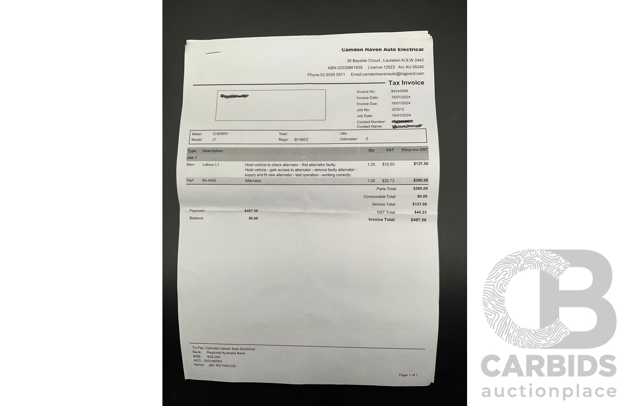 9/2013 Chery J1 S2X 5d Hatchback Sunpin Red Metallic 1.3L