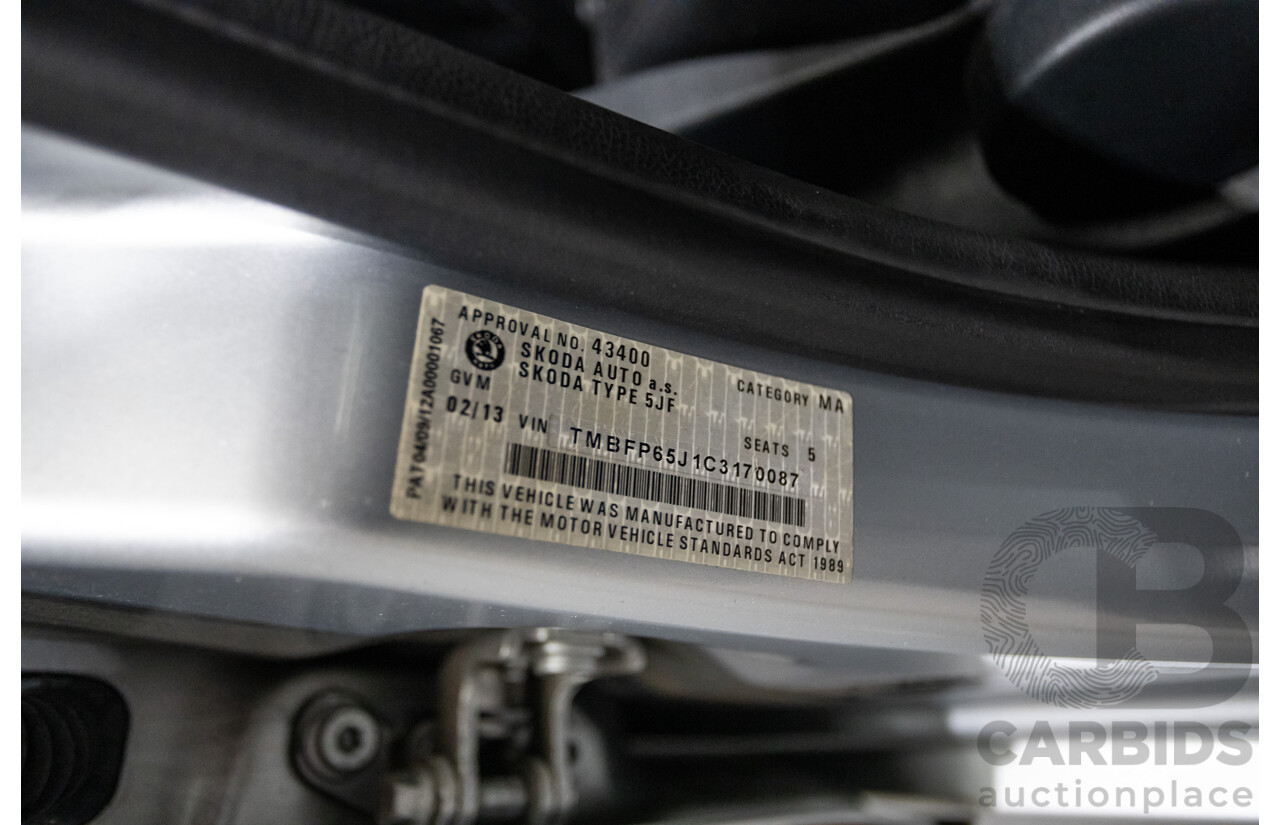 2/2013 Skoda Fabia RS 132 TSI 5JF MY13 5d Hatchback Silver 1.4L