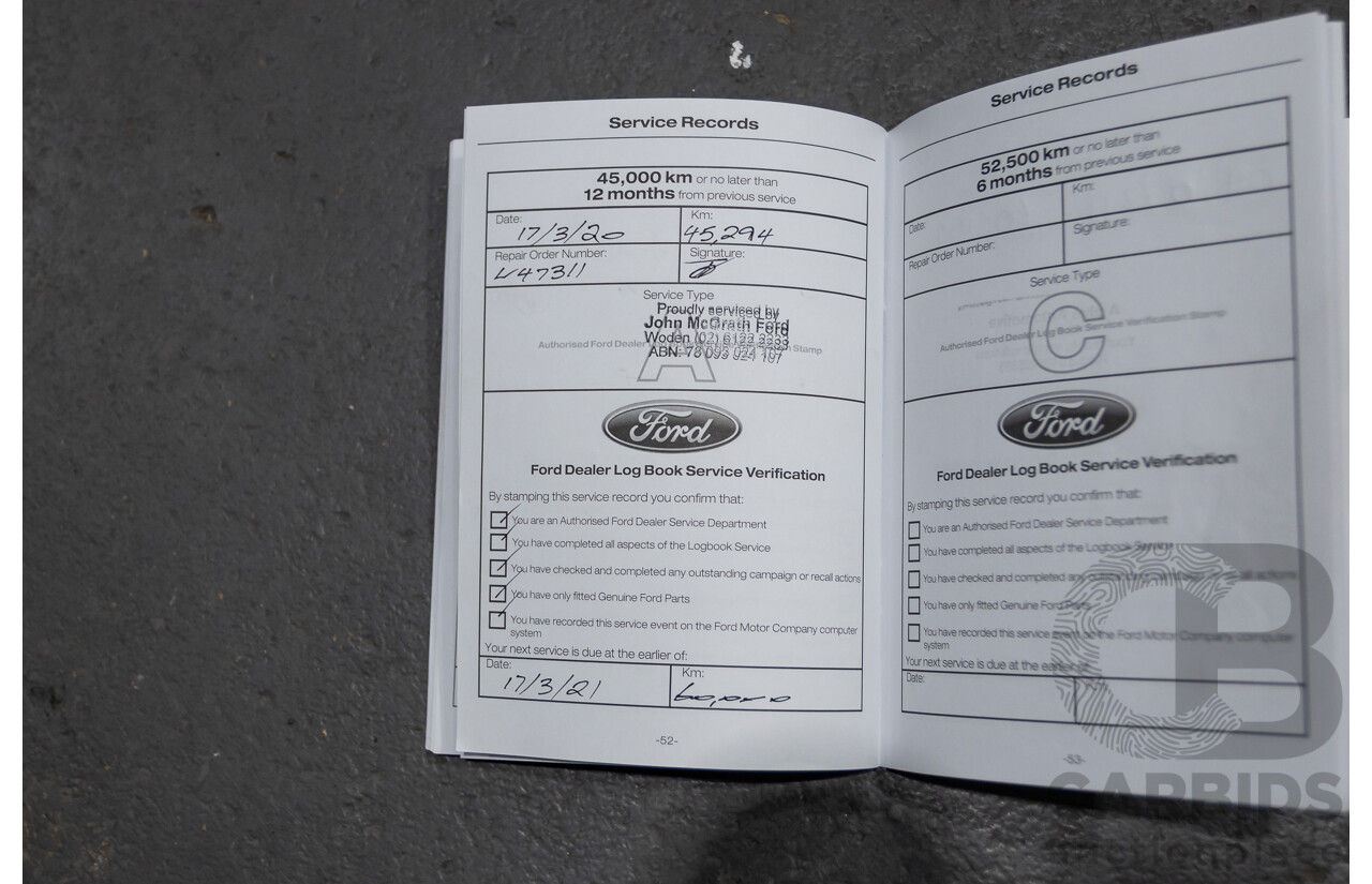 01/2018 Ford Ranger WILDTRAK 3.2 (4x4) PX MKII MY18 Dual Cab P/Up Shadow Black Turbo Diesel 3.2L