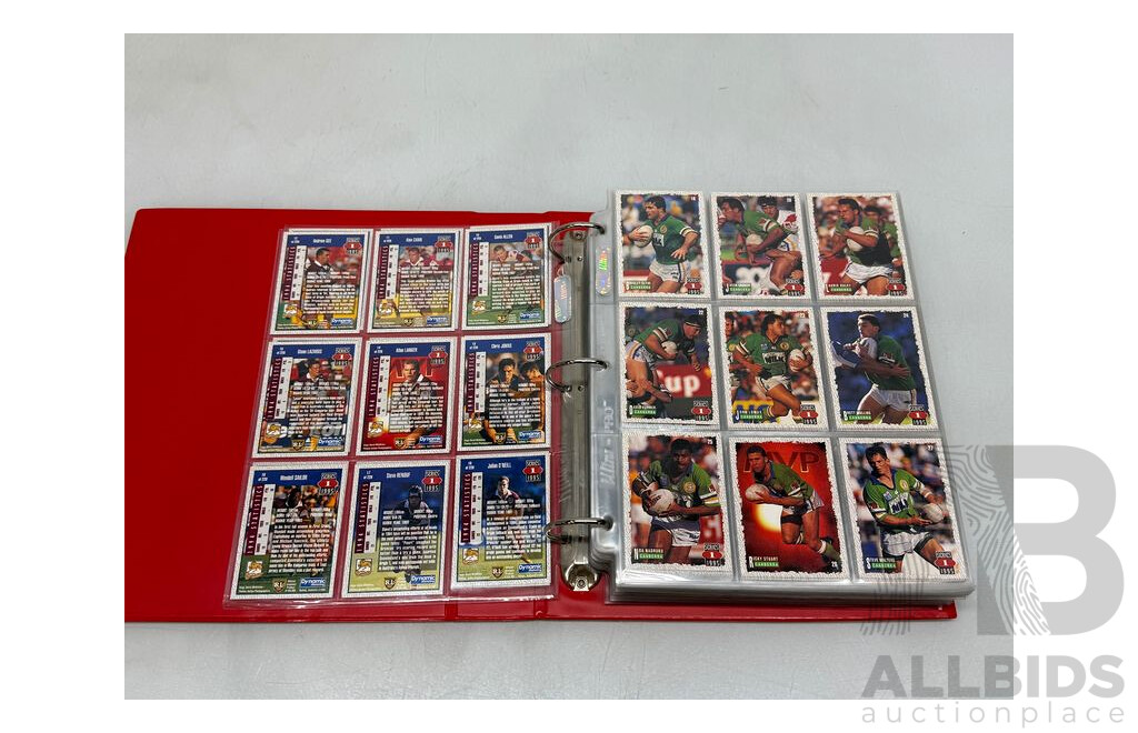 ARL 1995 Rugby League Trading Cards in Official Card Album