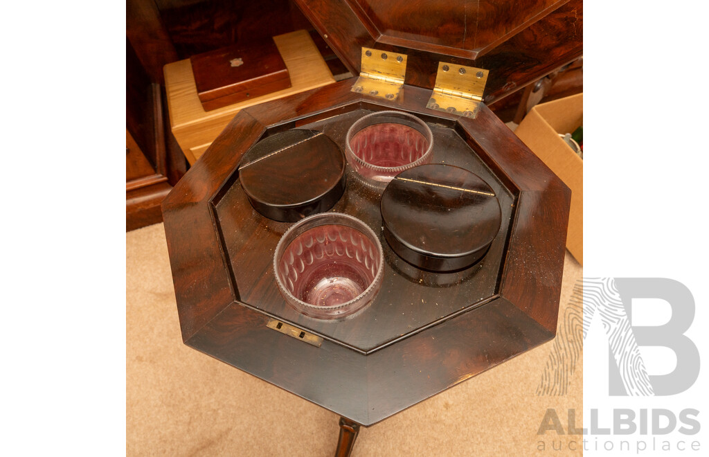 Victorian Burr Walnut Tipoy/Teapoy