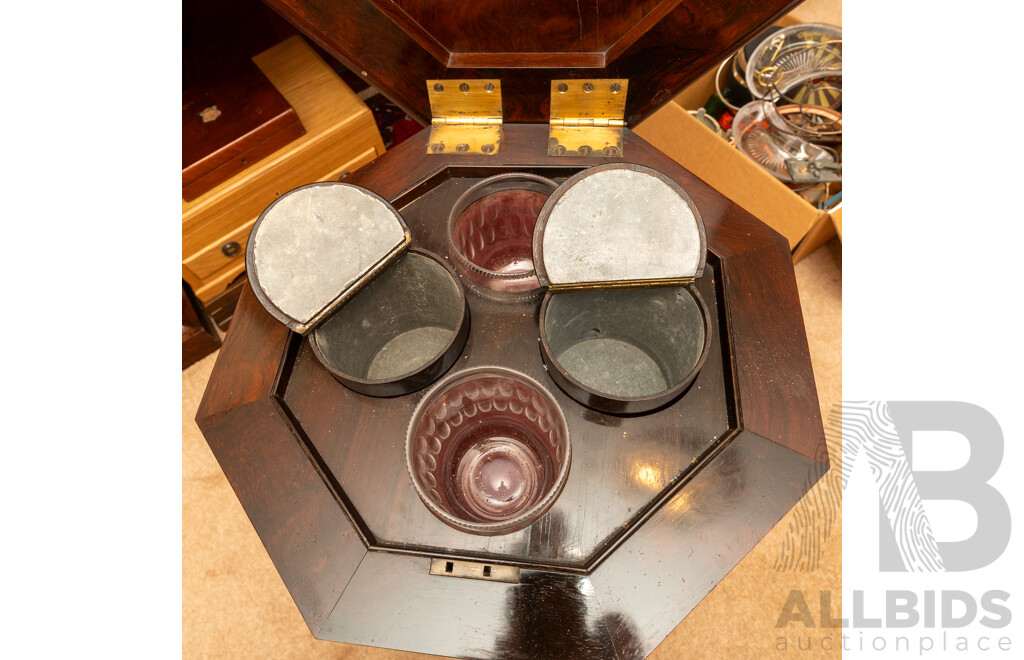 Victorian Burr Walnut Tipoy/Teapoy