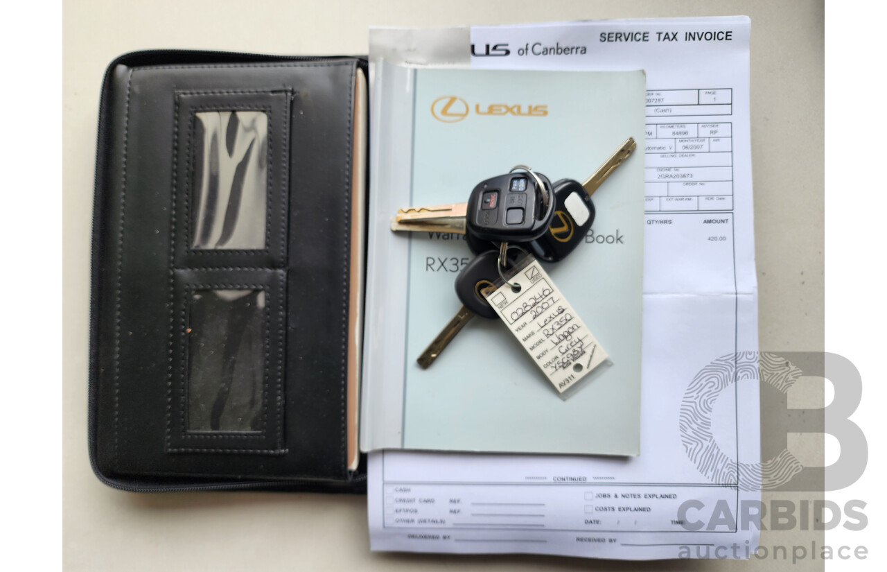 6/2007 Lexus Rx350 Sports Luxury GSU35R 07 UPGRADE 4d Wagon Purple 3.5L