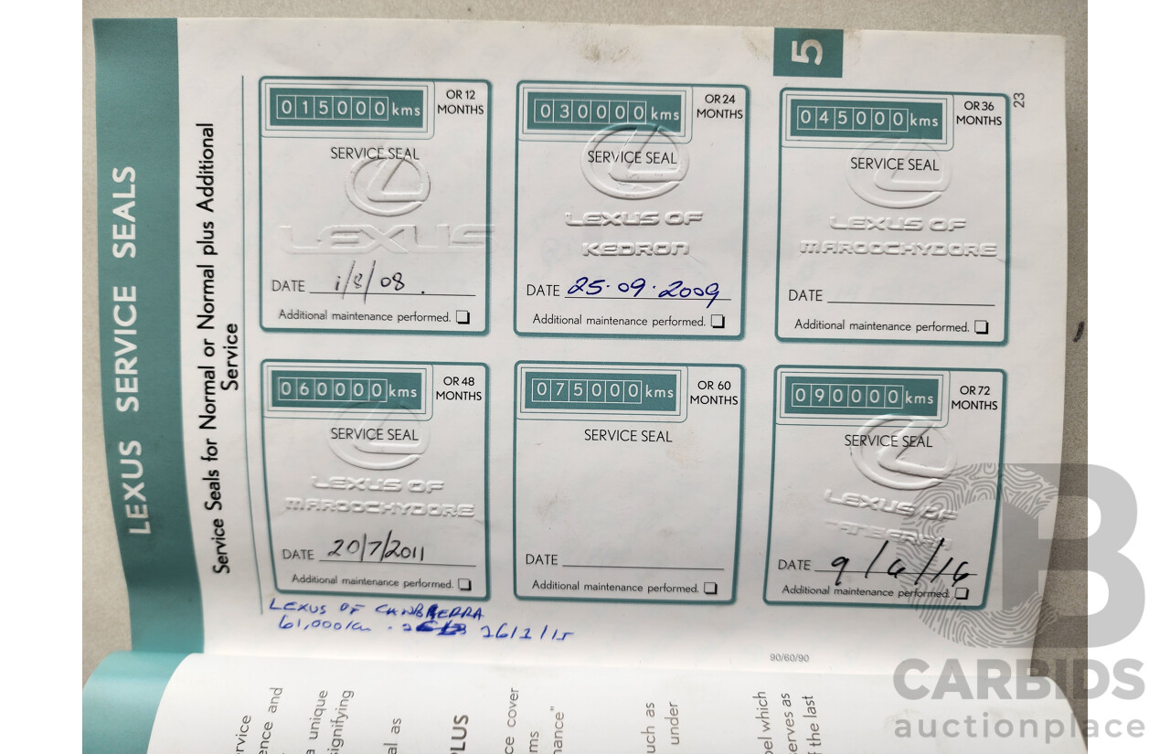 6/2007 Lexus Rx350 Sports Luxury GSU35R 07 UPGRADE 4d Wagon Purple 3.5L