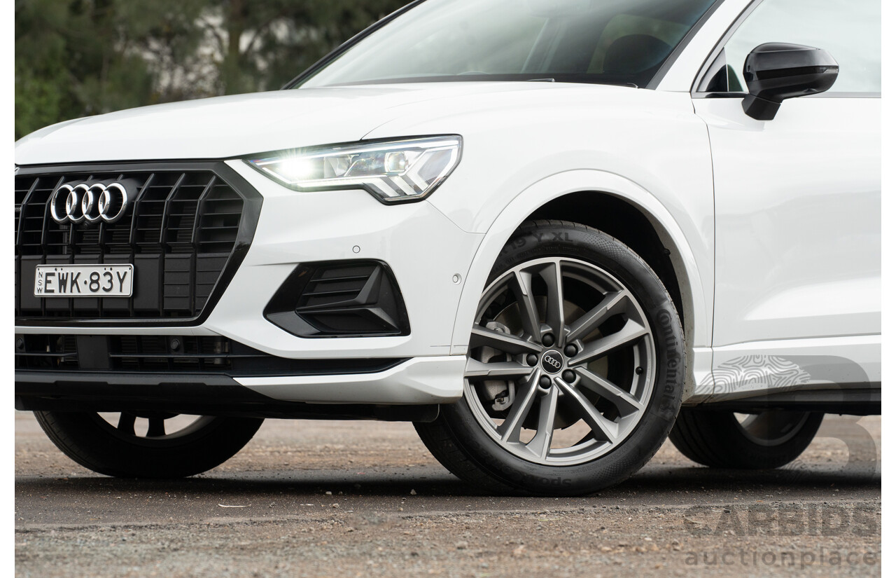 11/2022 Audi Q3 40 TFSI Quattro (AWD) F3 MY23 4d Wagon Glacier White Metallic Turbo 2.0L