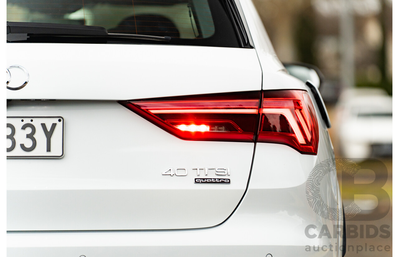 11/2022 Audi Q3 40 TFSI Quattro (AWD) F3 MY23 4d Wagon Glacier White Metallic Turbo 2.0L